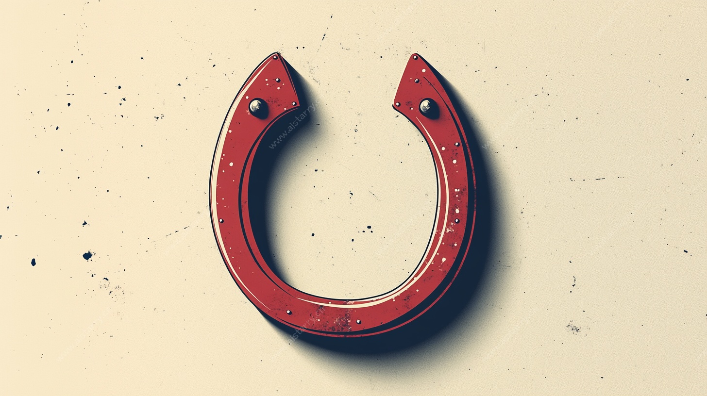 红色马蹄铁特写