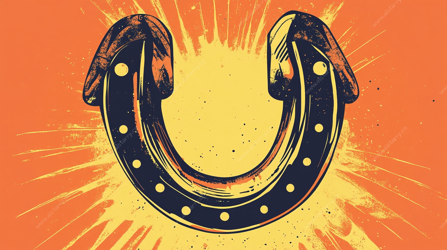 复古风格马蹄铁图案设计