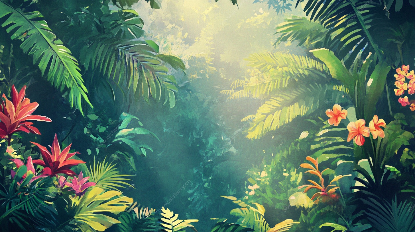 梦幻热带雨林风光