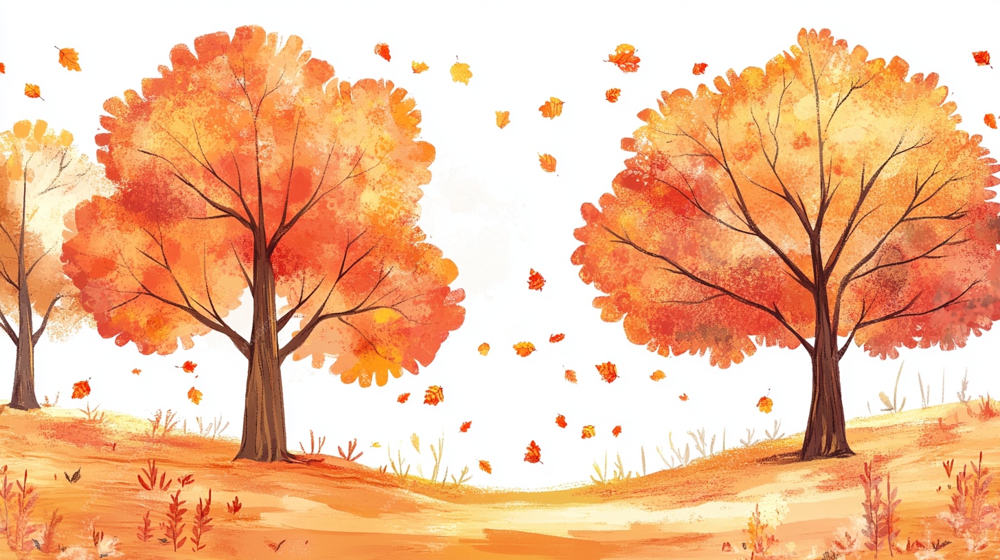 秋日枫林风景图