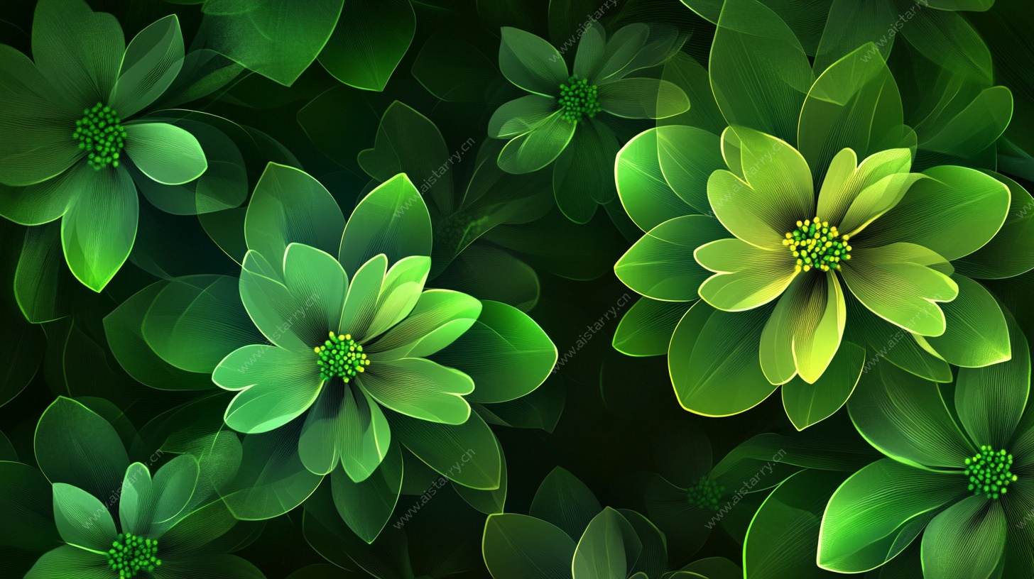 绿色花卉背景图