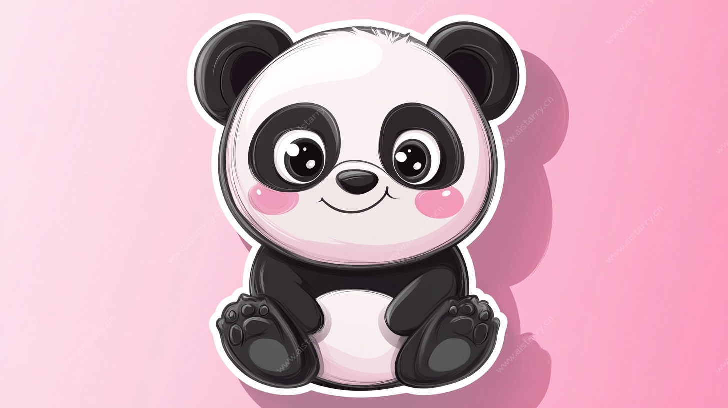 可爱熊猫卡通形象