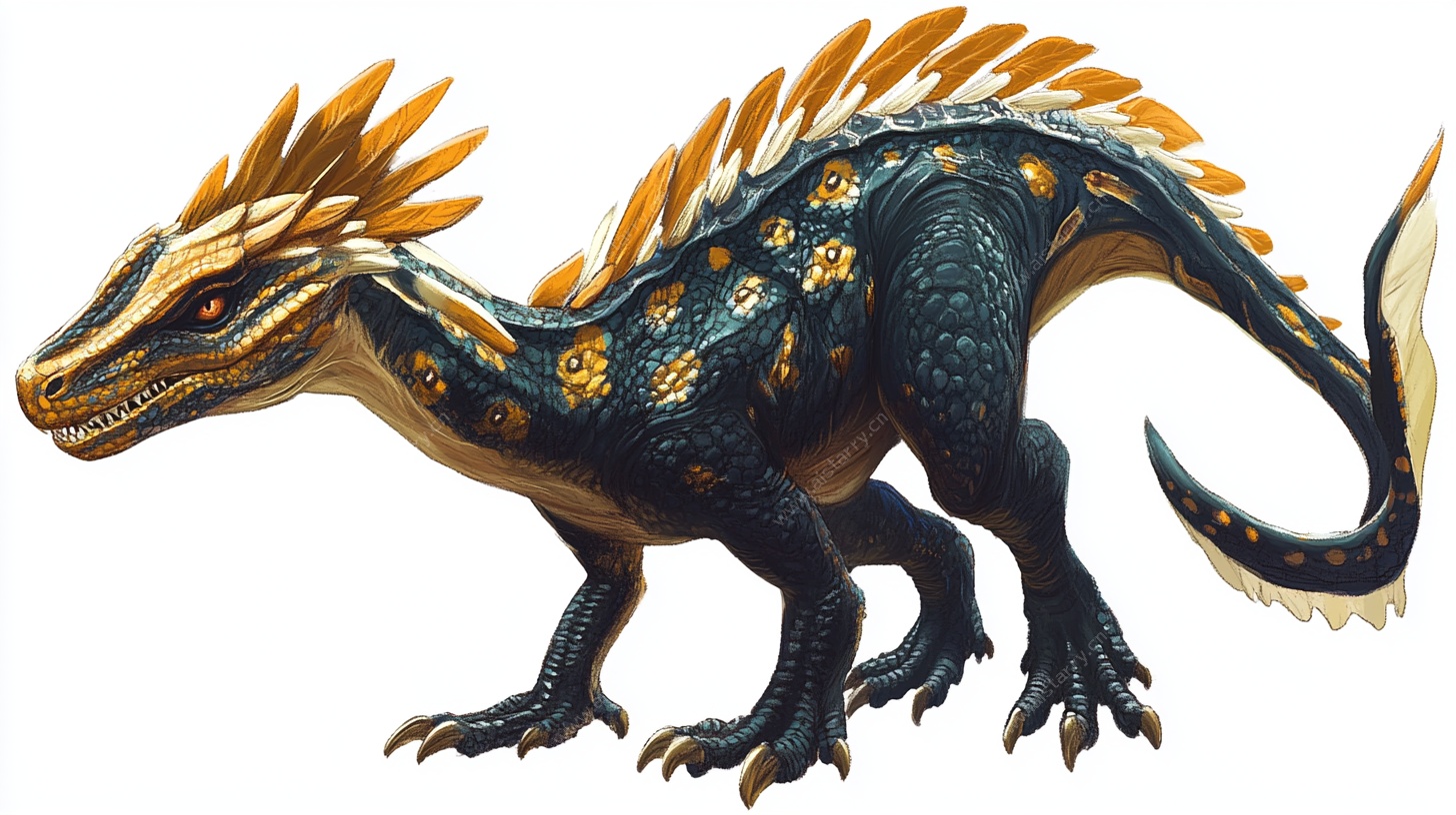 奇幻花纹龙插画