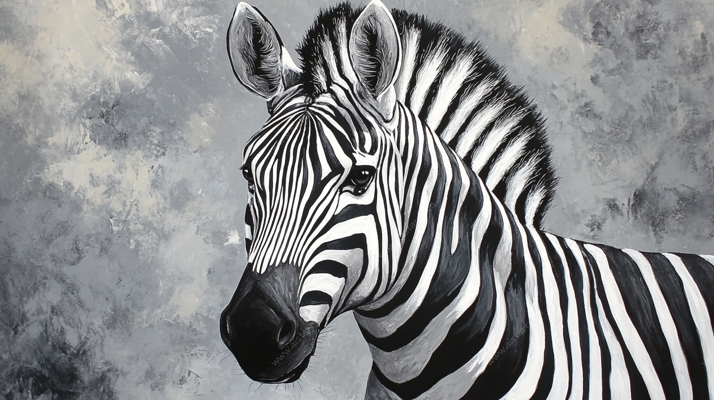 斑马艺术肖像画