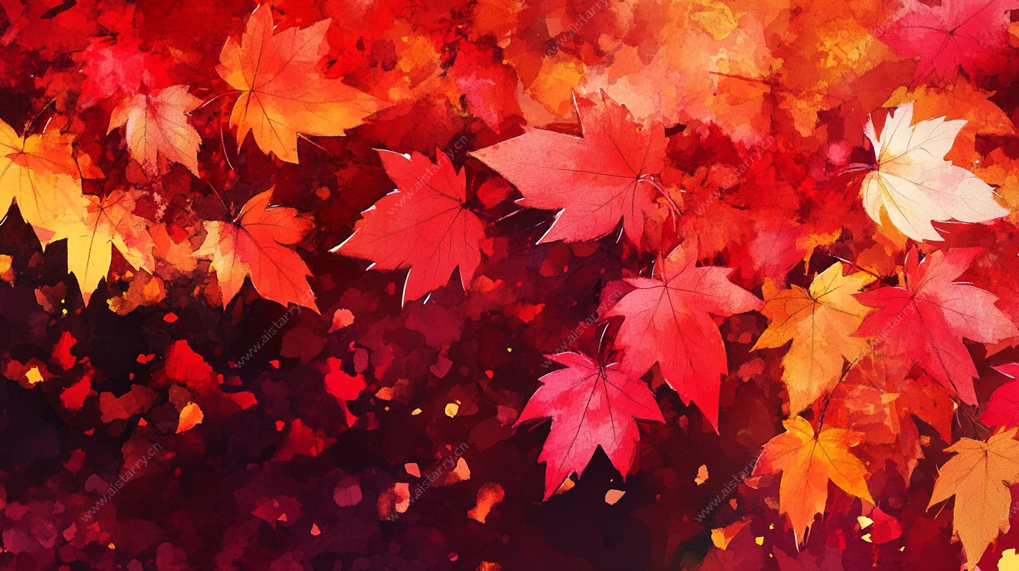 秋日枫叶烂漫图