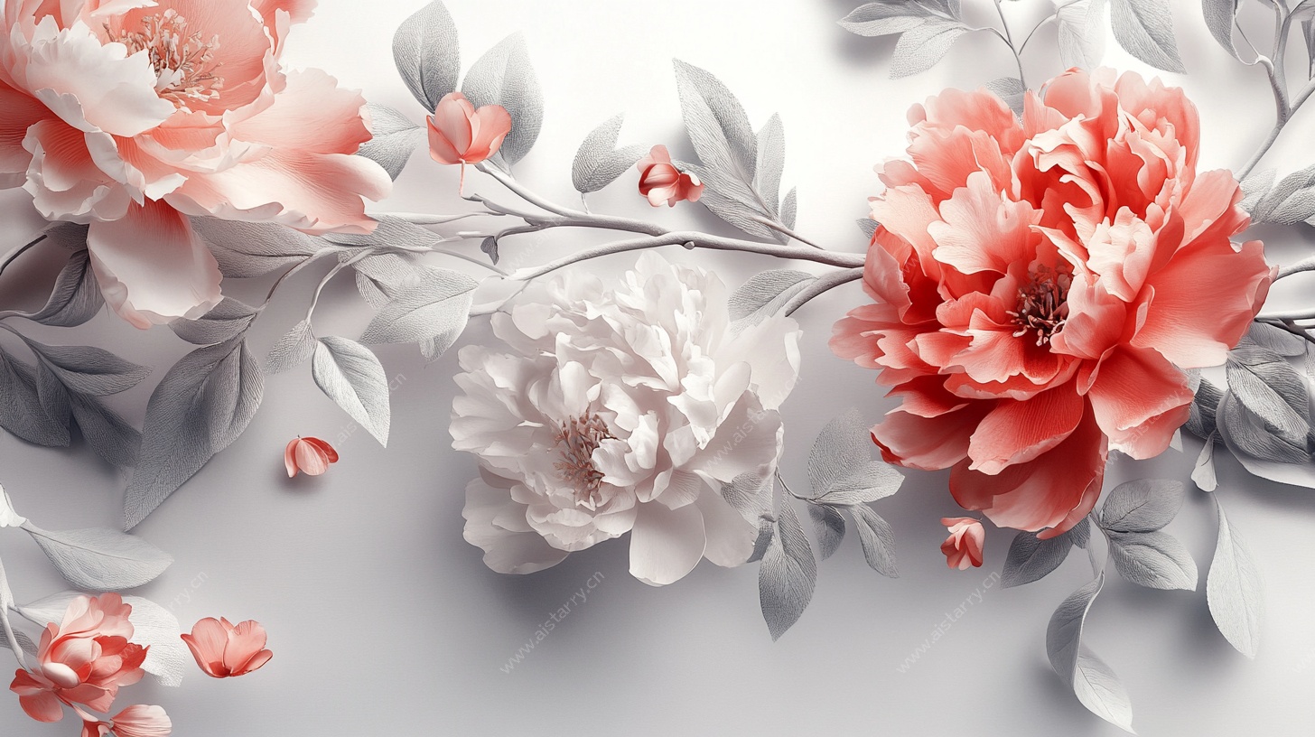 立体花卉艺术装饰图案