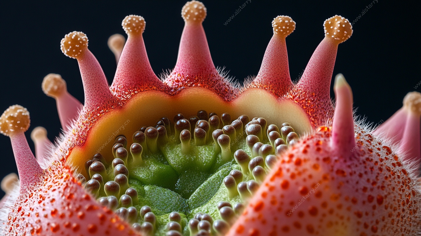 奇异多肉花朵特写