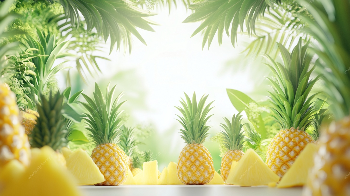 菠萝丛林 热带清新景象