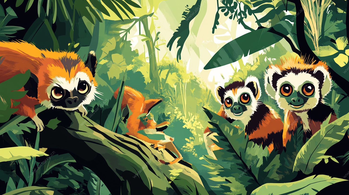 狐猴的丛林奇遇