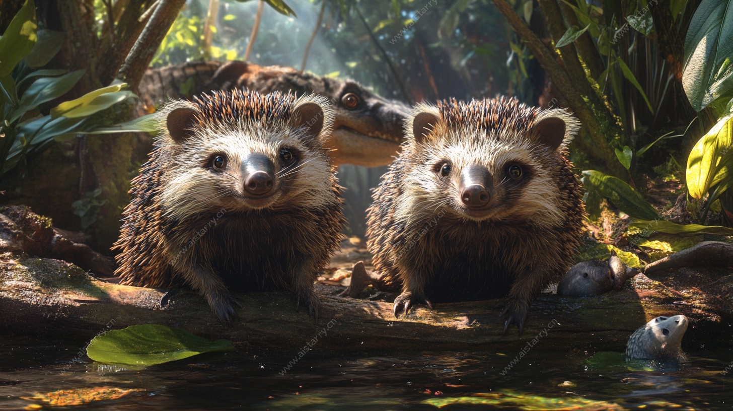 森林中的刺猬伙伴