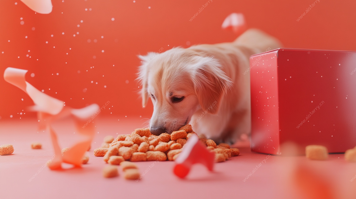 小狗贪吃零食欢乐瞬间