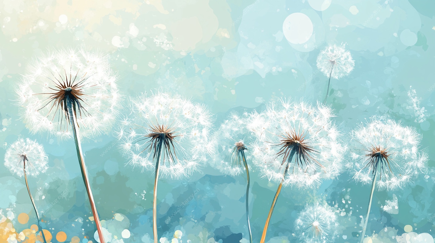 梦幻蒲公英插画