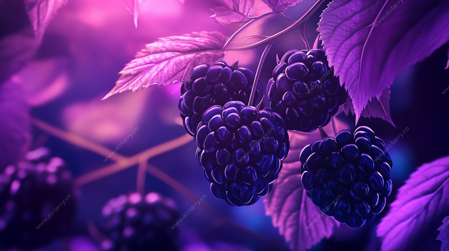 梦幻紫调黑莓特写