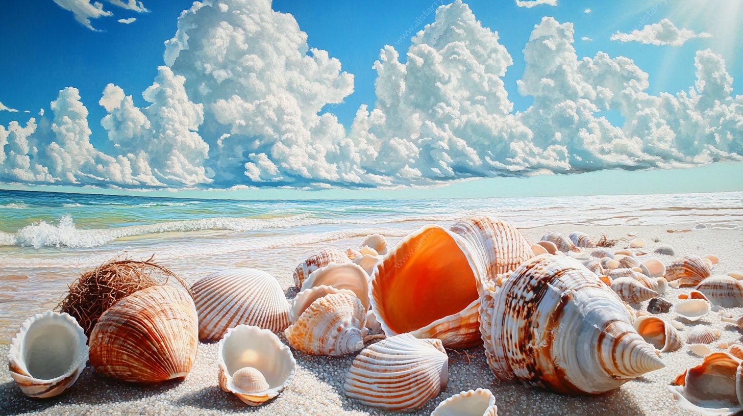 海边贝壳 梦幻海洋之馈赠