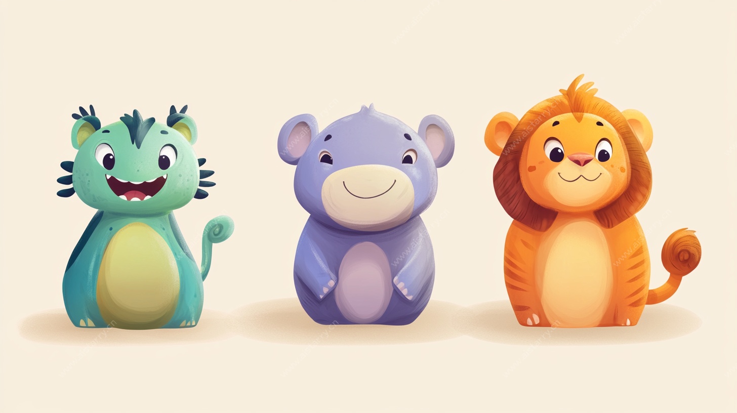 可爱动物三小只