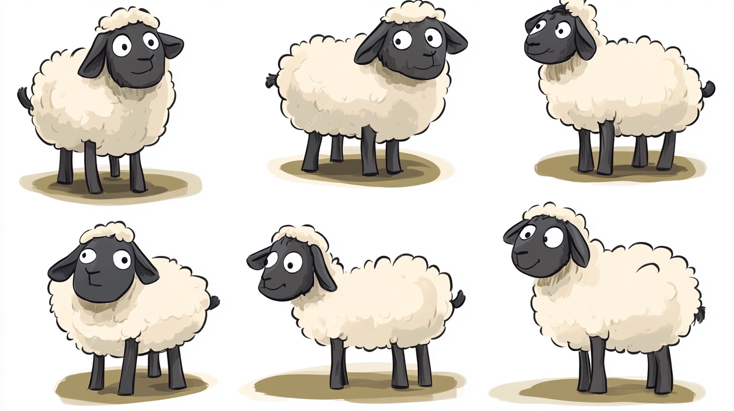 可爱卡通绵羊形象集合