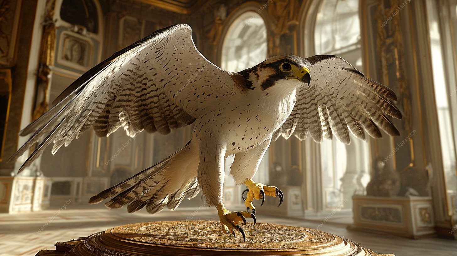 室内展翅雄鹰雕塑艺术