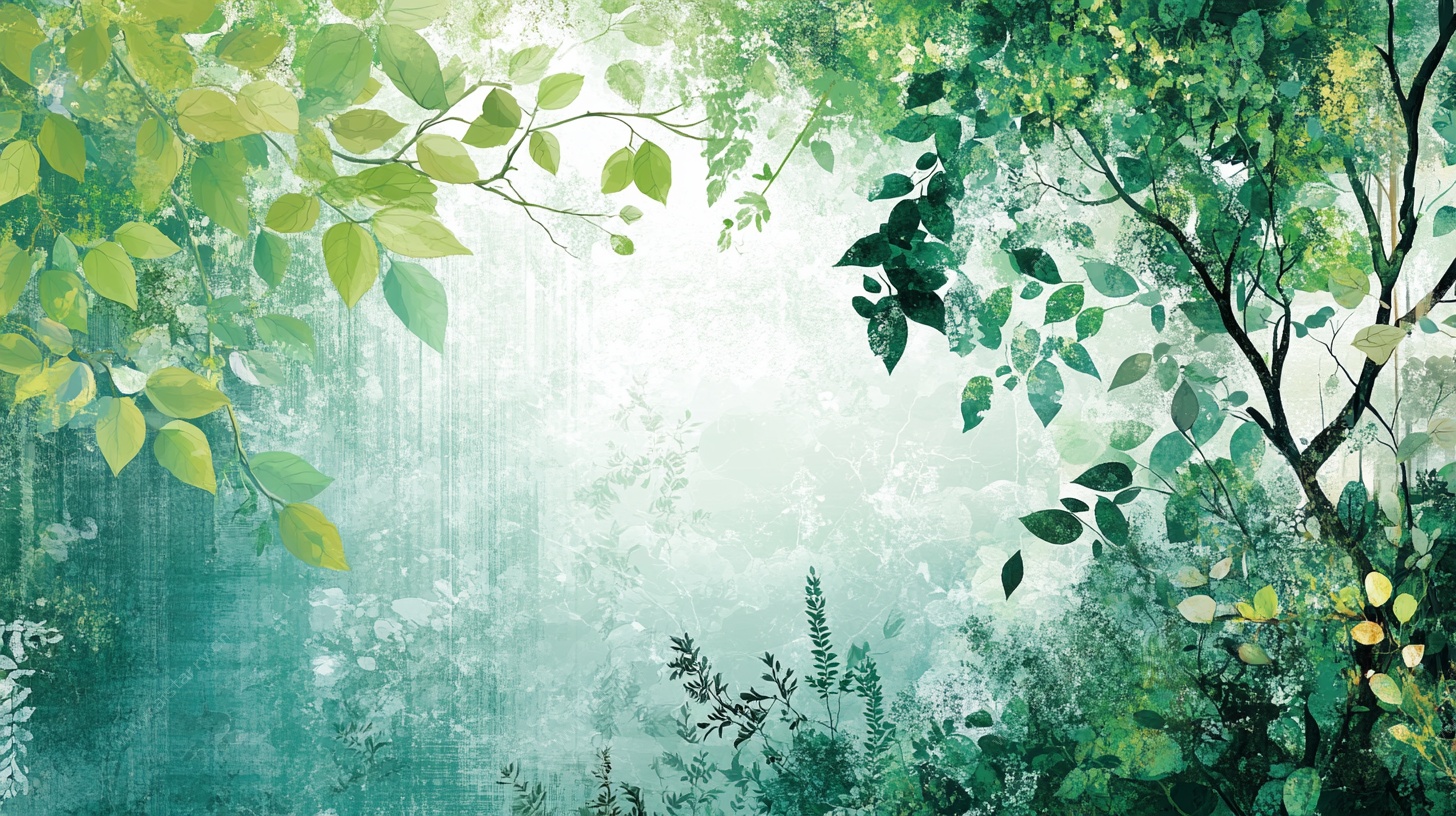 梦幻绿意森林背景图