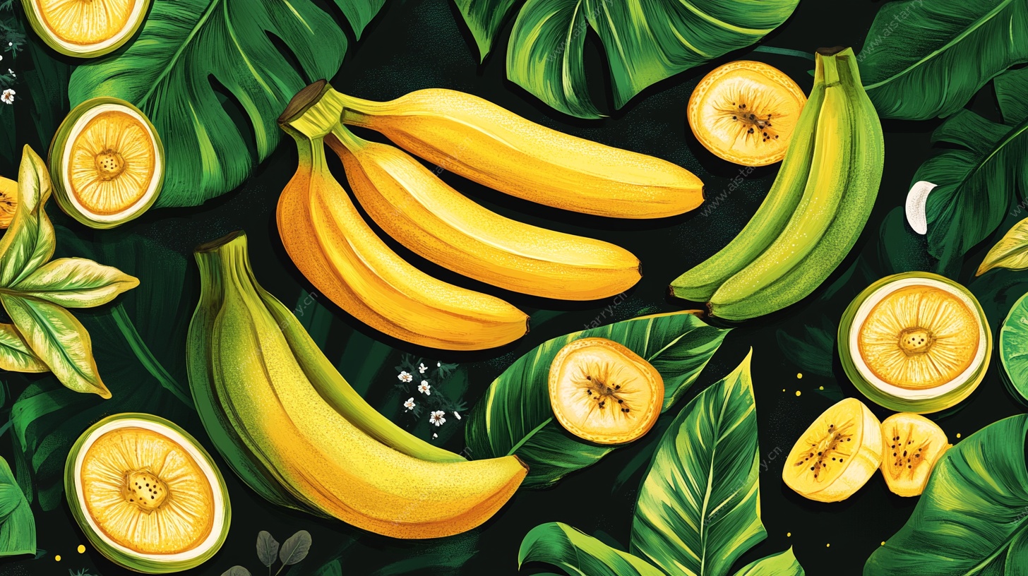 热带水果香蕉插画