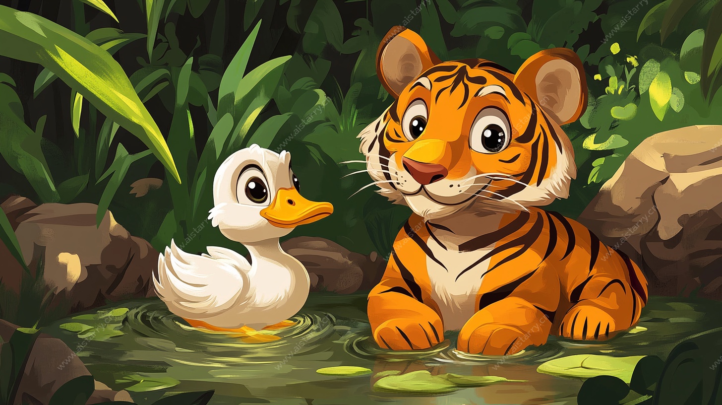 老虎与鸭子的奇妙相遇