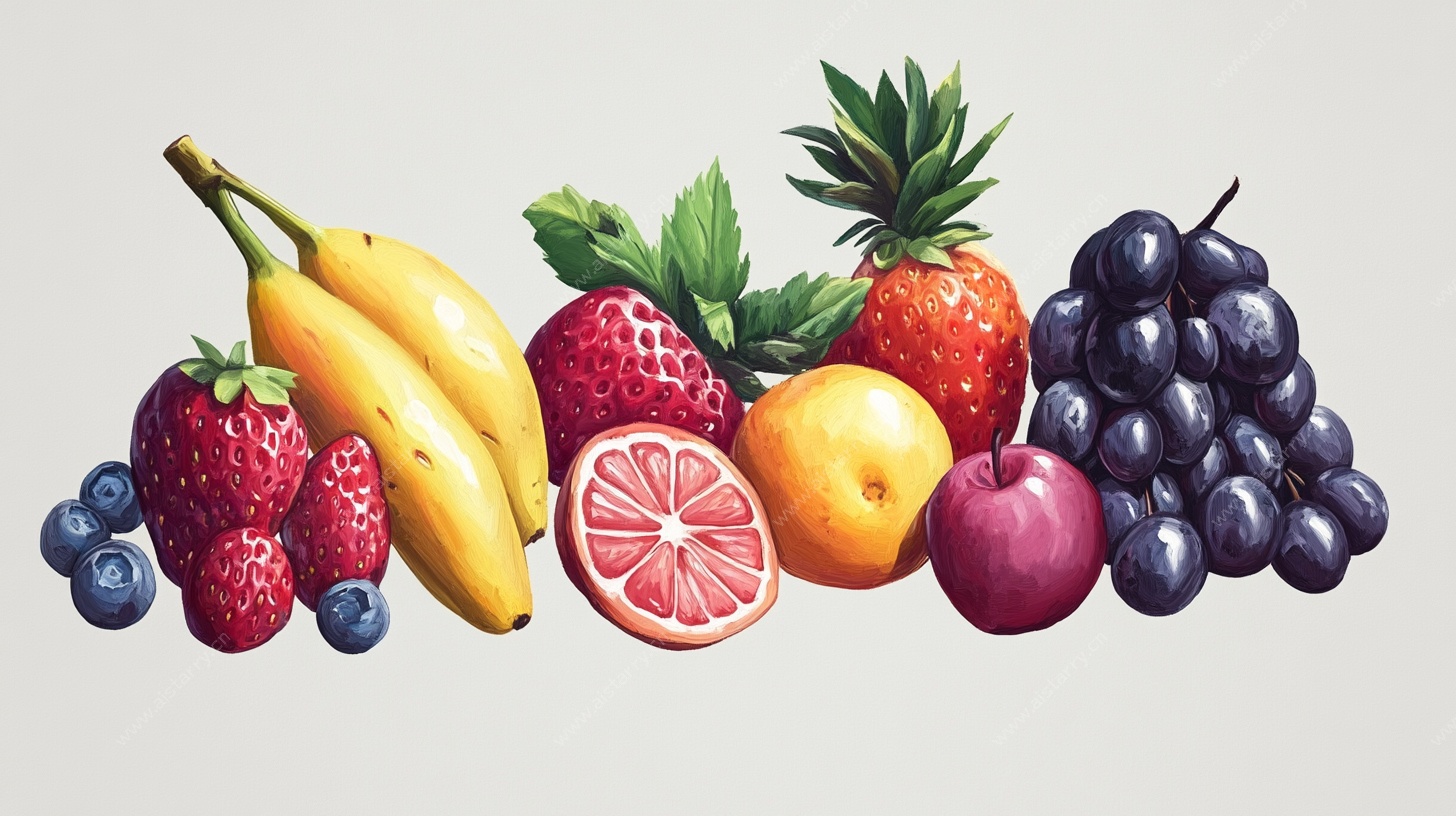 缤纷水果插画