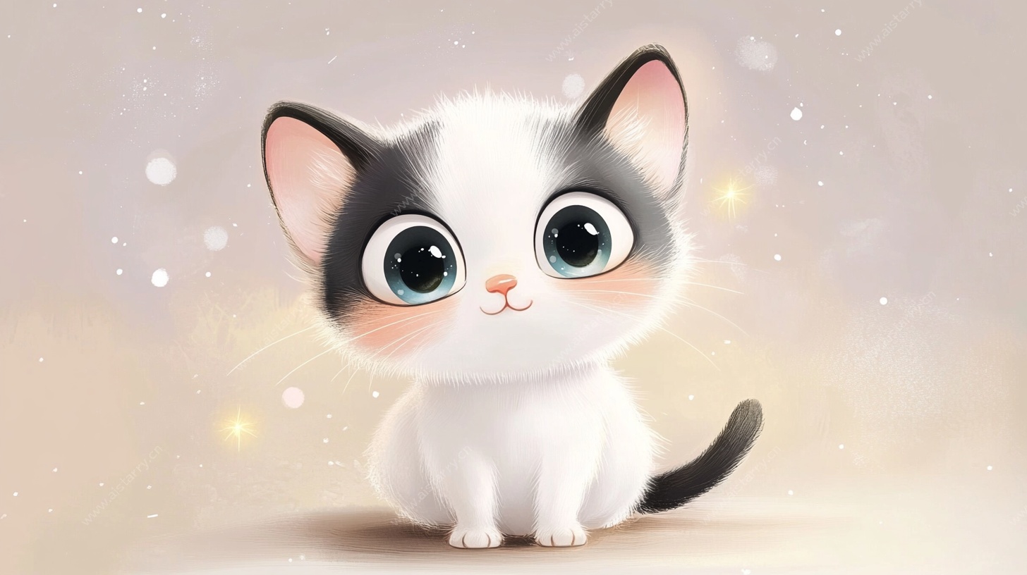 可爱萌趣小猫咪插画