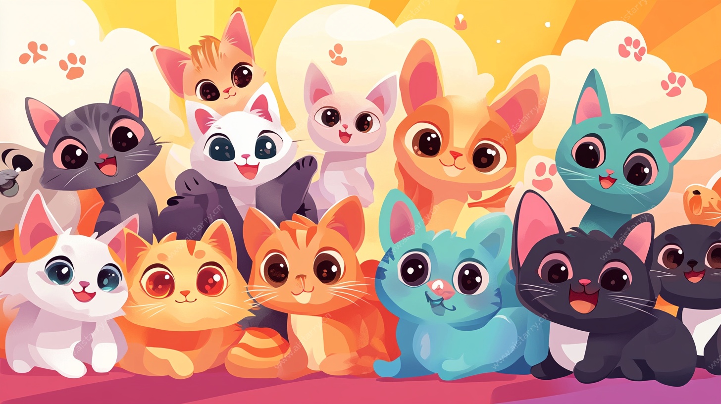 一群萌猫欢乐聚会