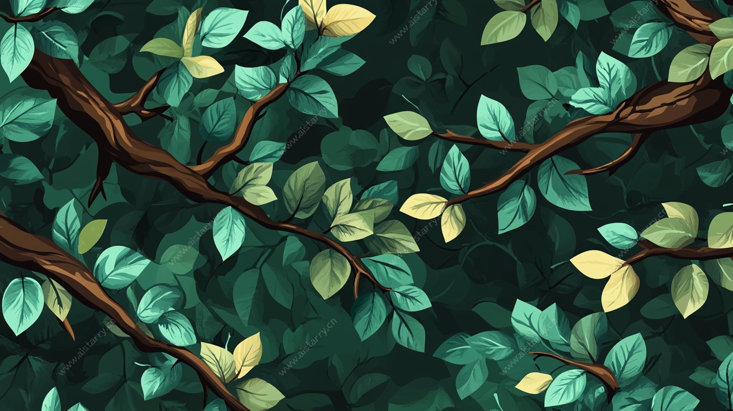 枝叶繁茂的自然背景图