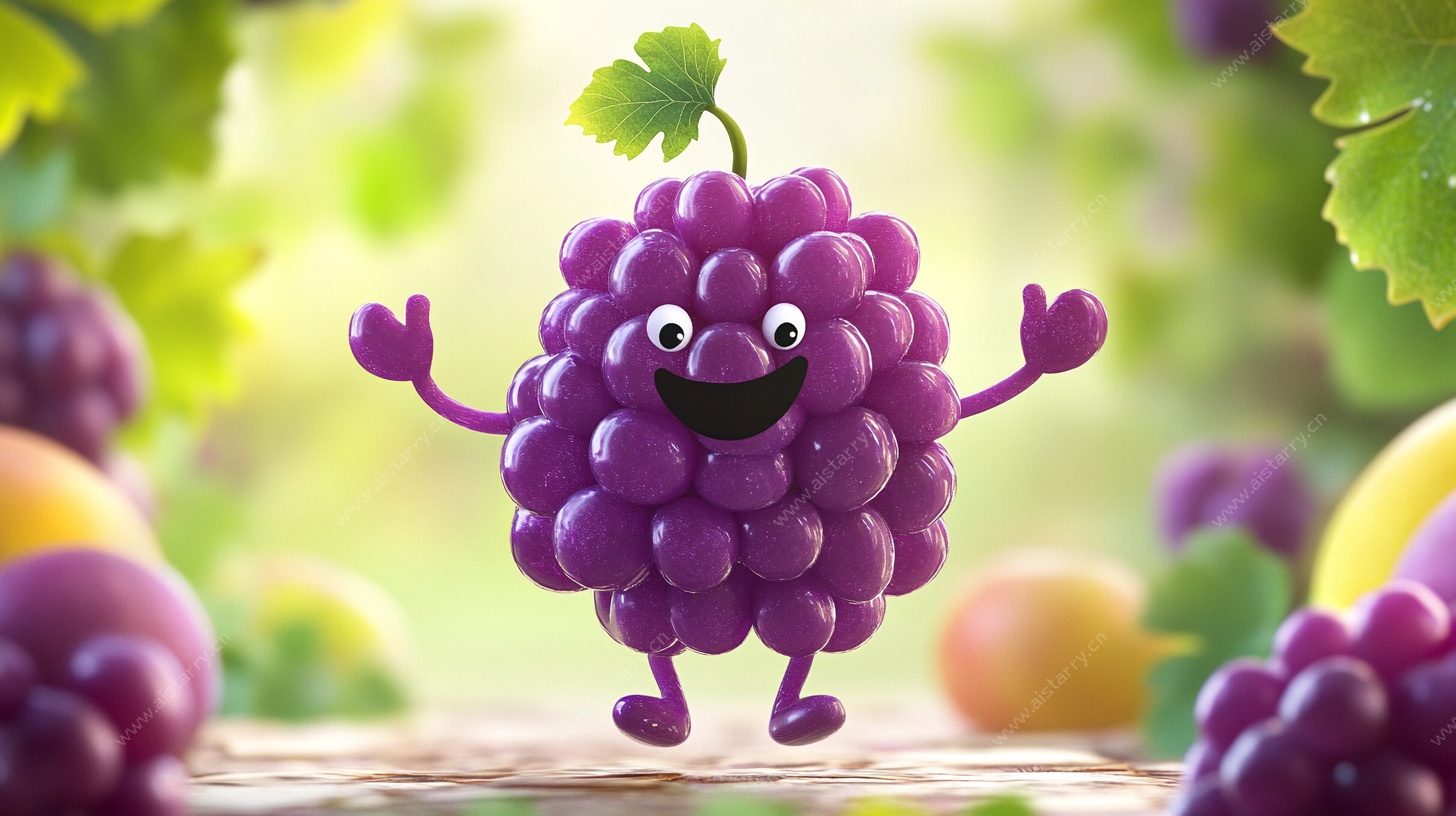 可爱葡萄卡通形象