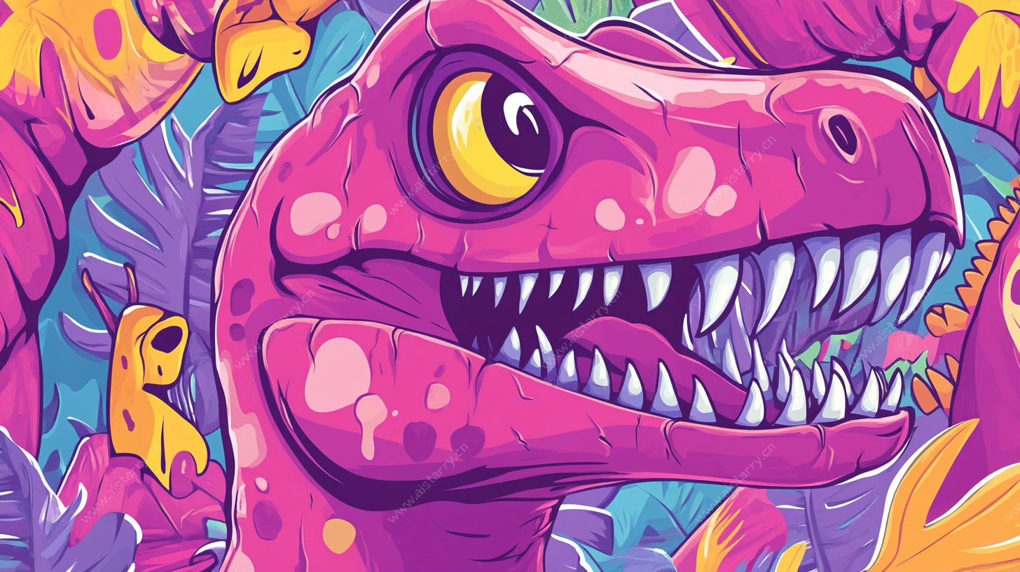 粉色霸王龙的奇幻丛林冒险