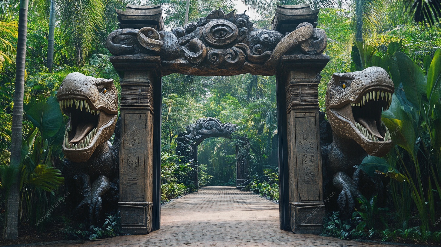 恐龙拱门 丛林奇幻入口