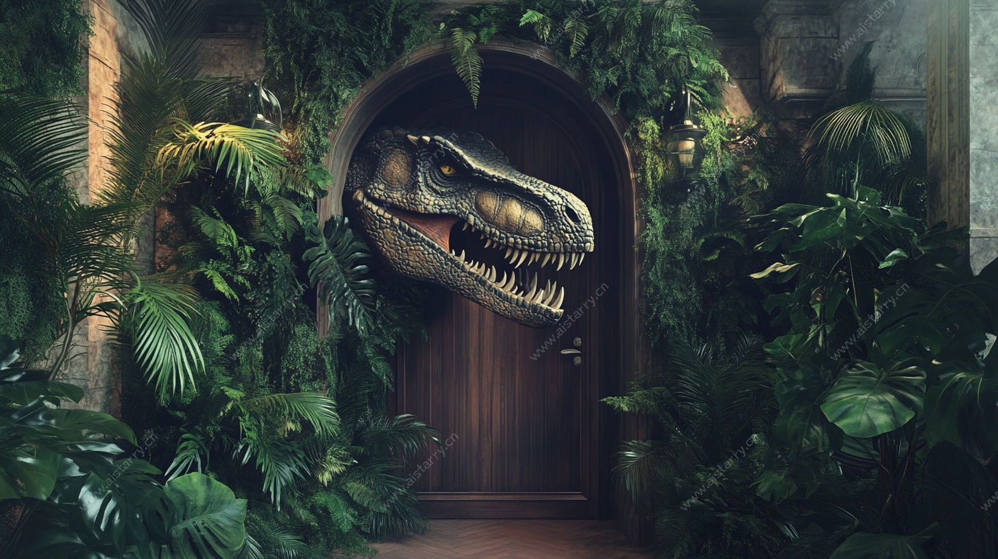 恐龙主题奇幻门景