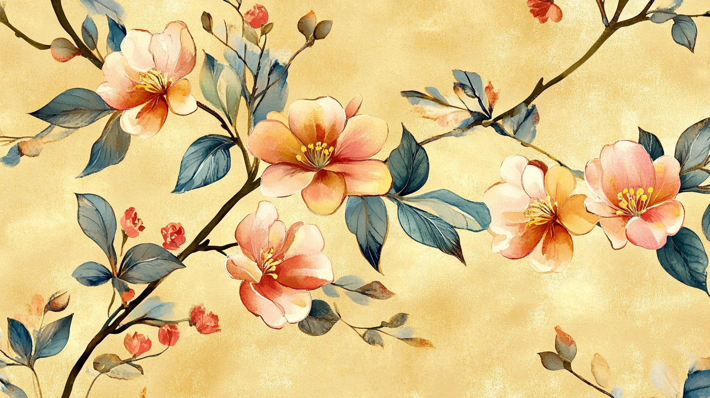 手绘花卉装饰图案