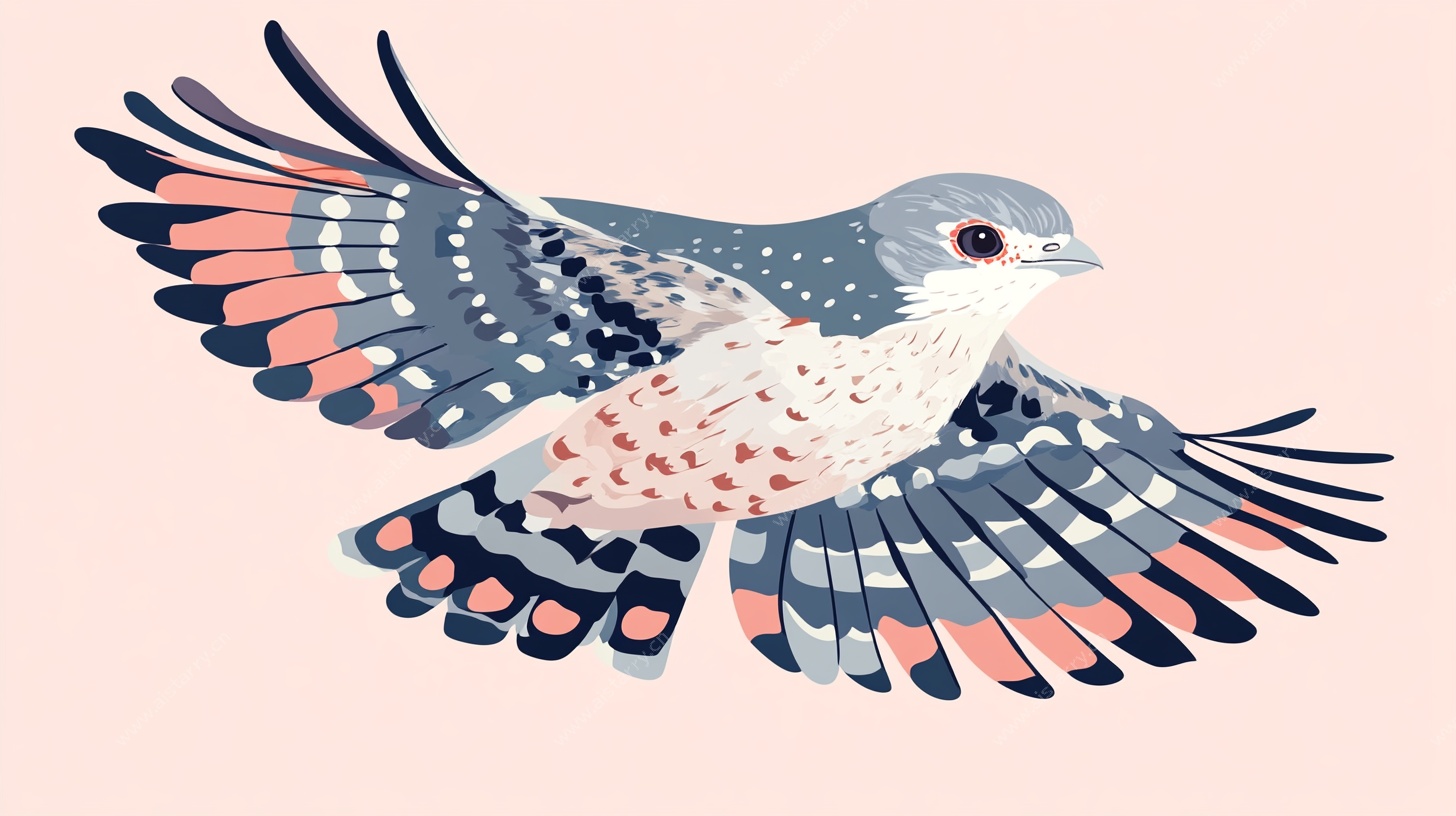 飞翔的多彩小鸟