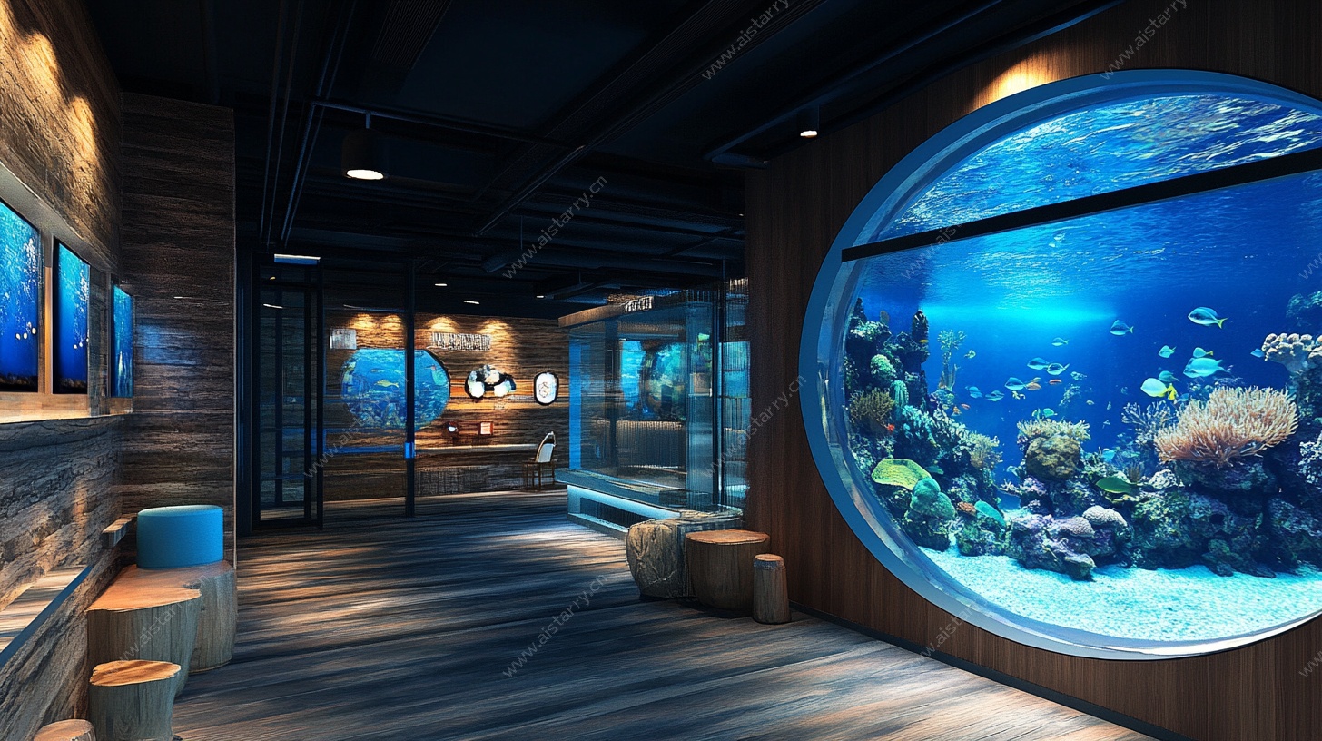 室内大型景观水族箱空间