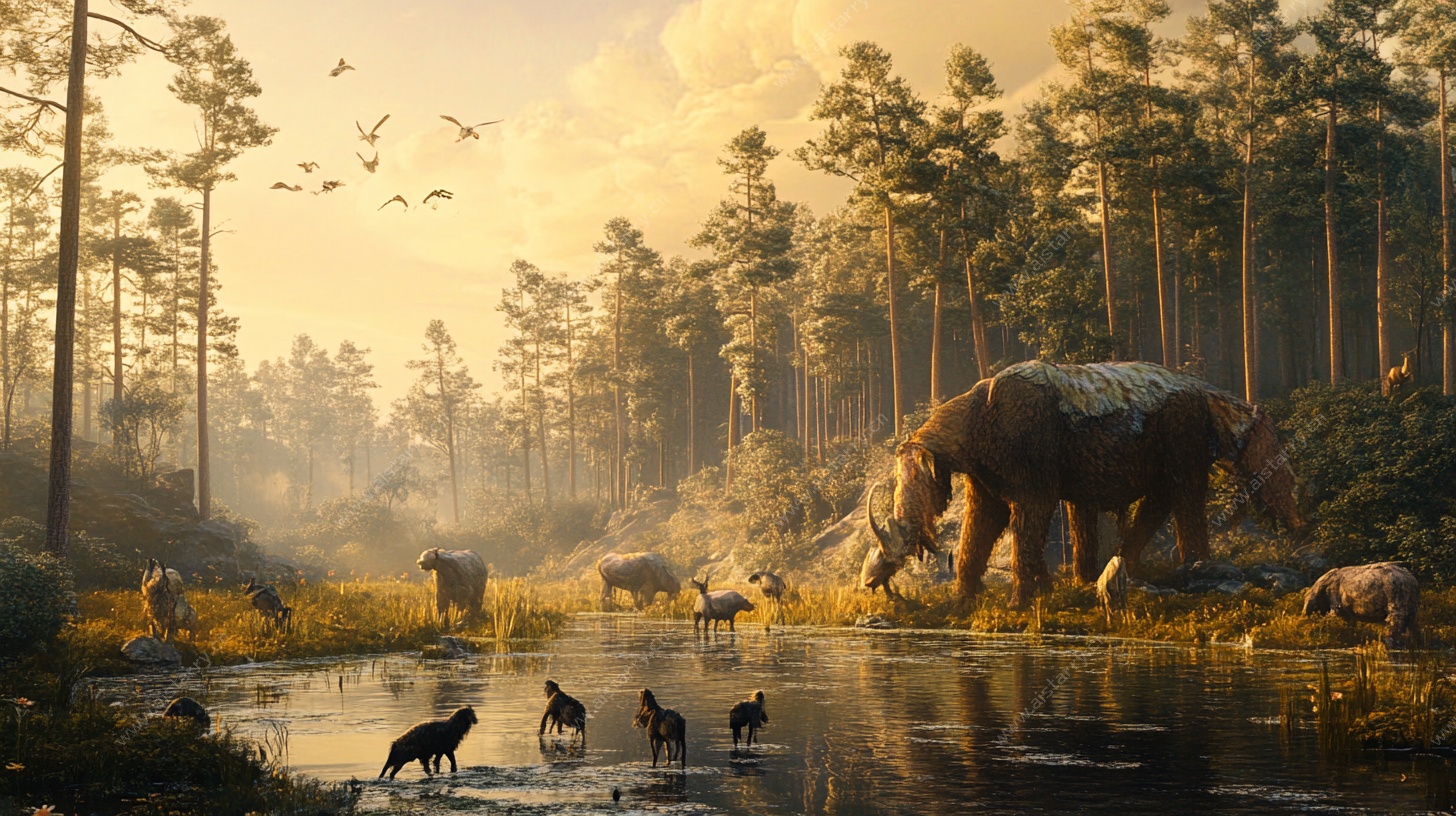 史前森林动物群像奇观