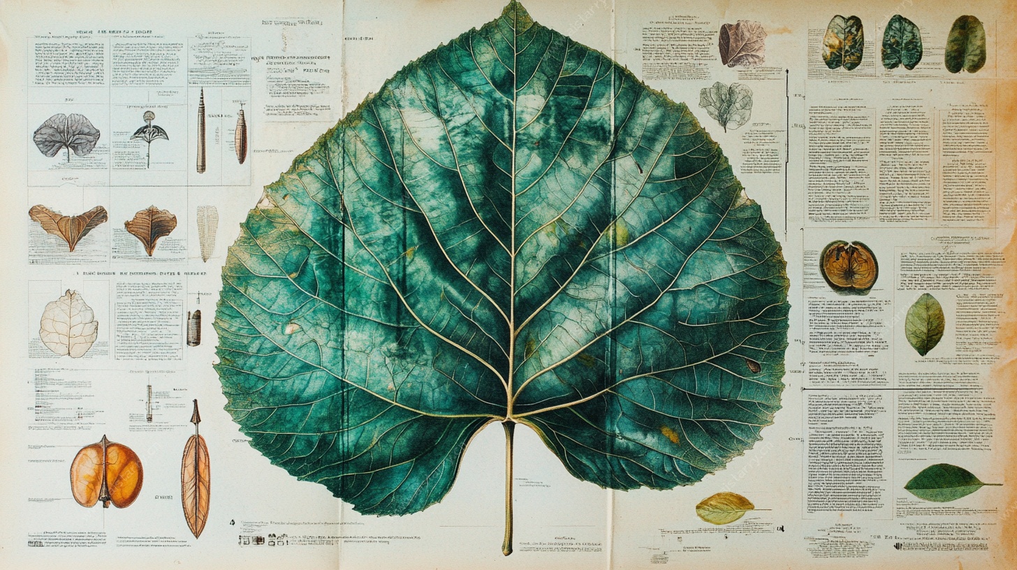 复古风植物标本艺术图