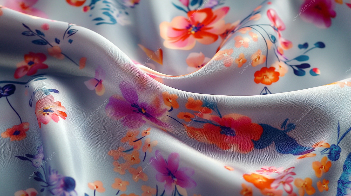 花卉图案丝绸面料
