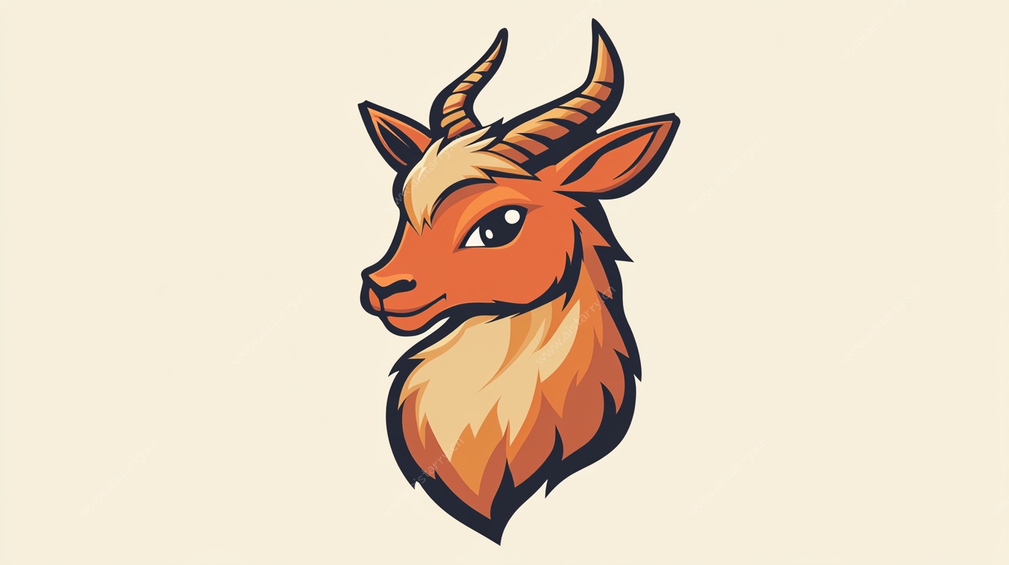 卡通山羊头像设计