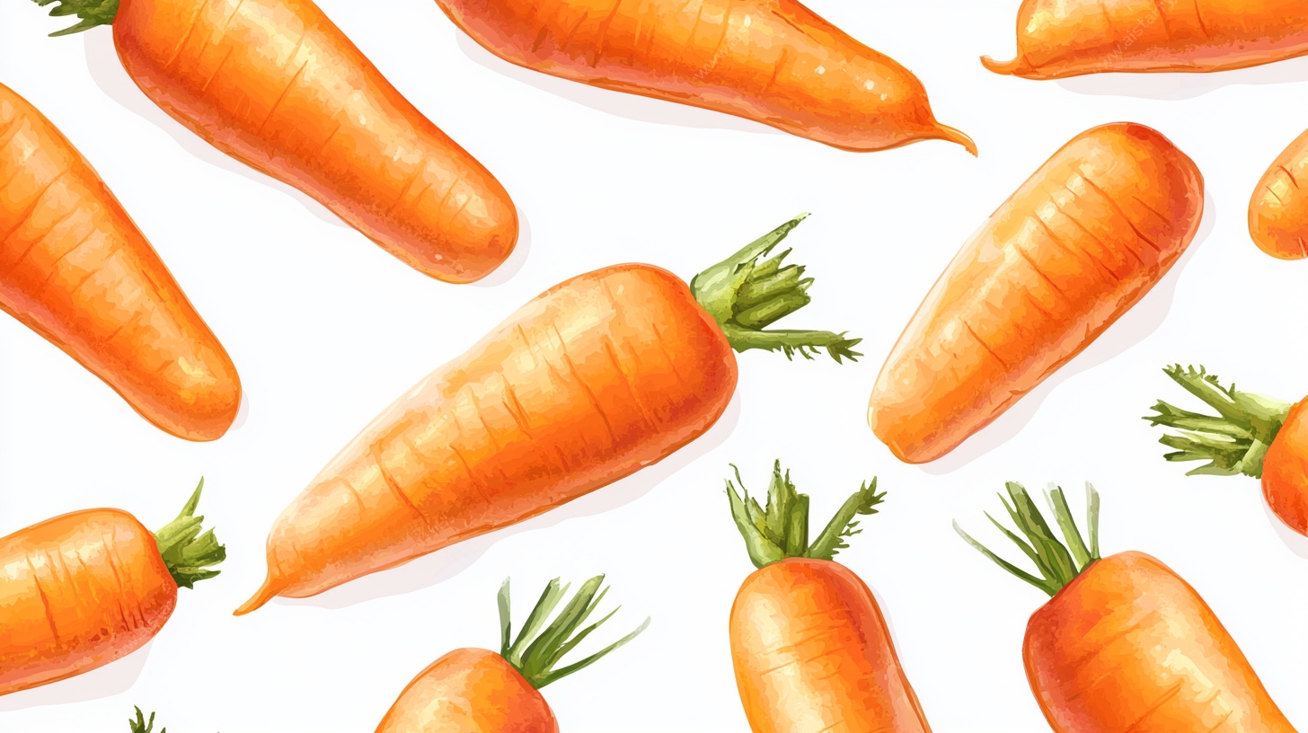 胡萝卜水彩插画图案