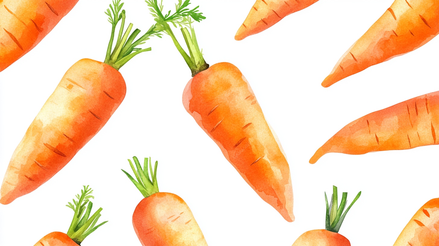 水彩胡萝卜图案背景图