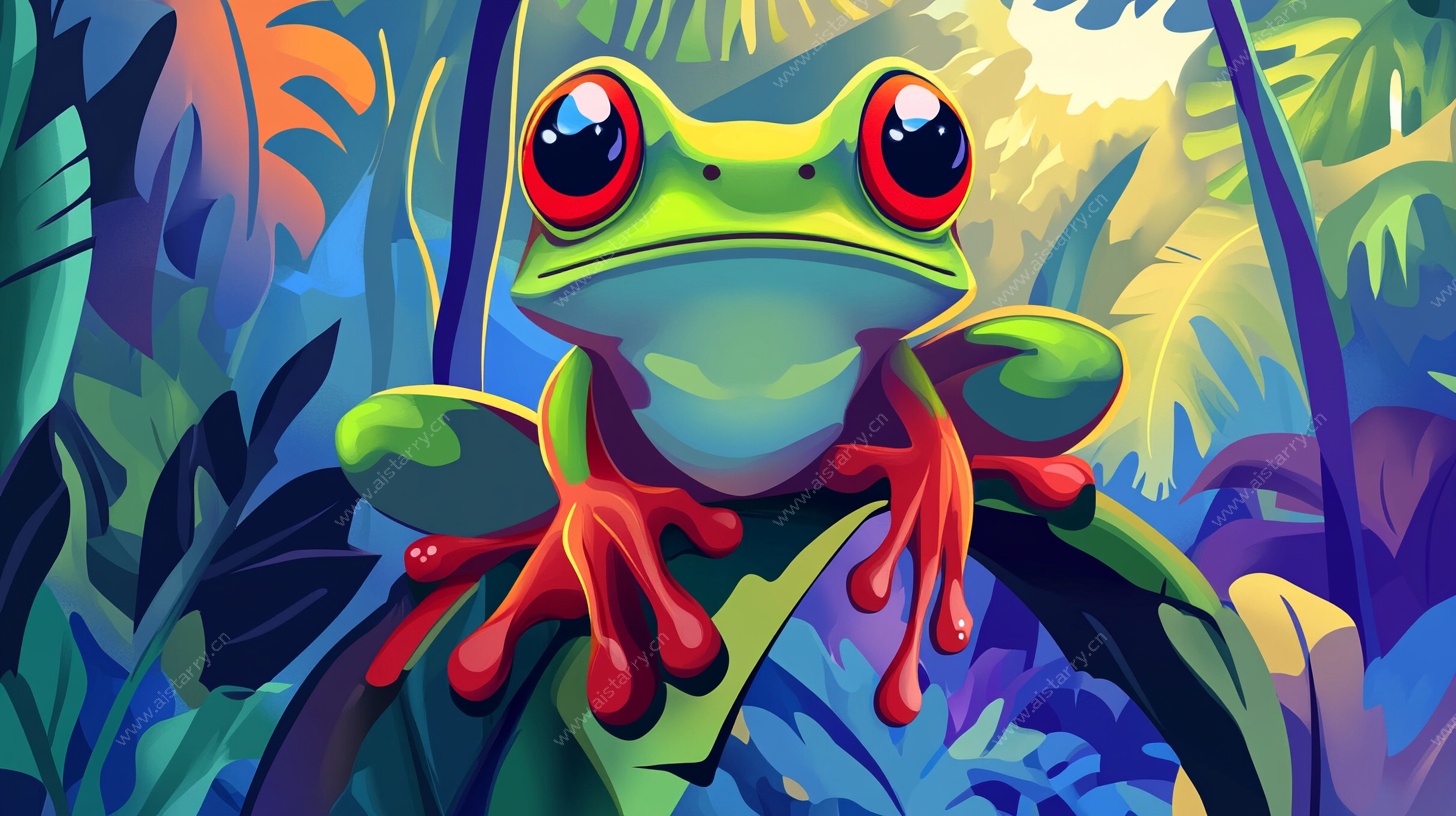 青蛙的丛林奇幻时刻