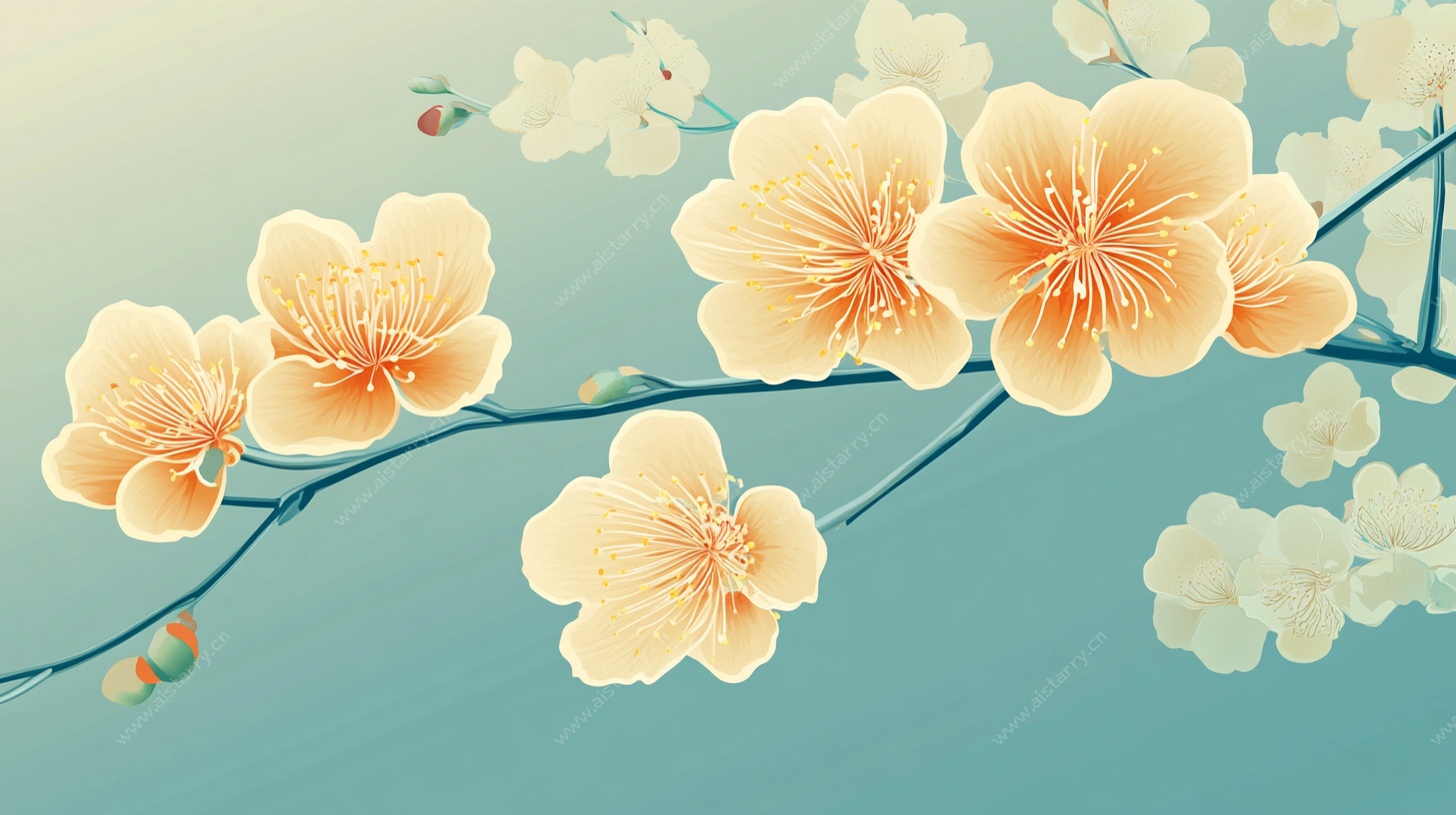 枝头绽放的唯美春花