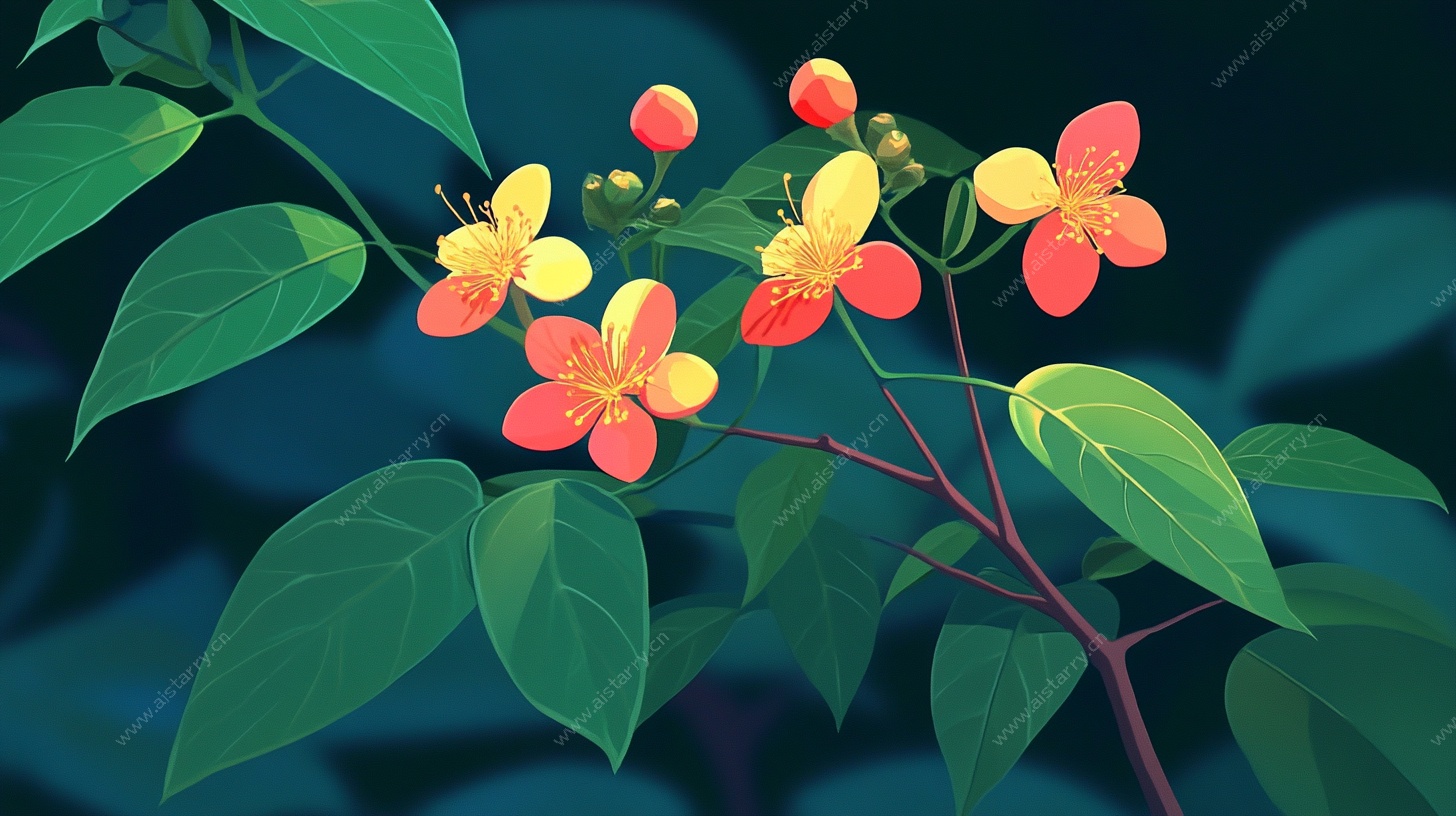 枝头繁花绘就清新景致