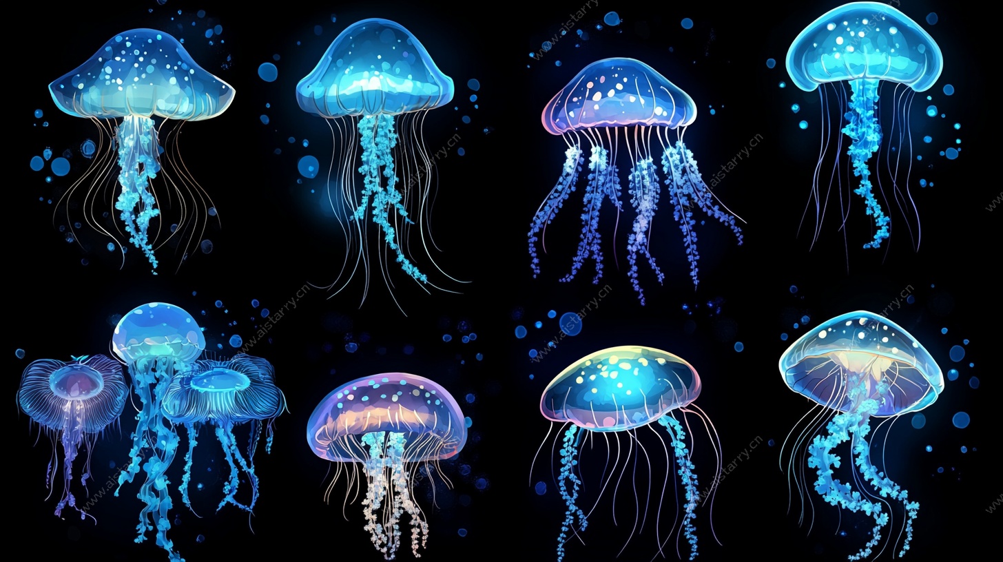 梦幻水母插画集合