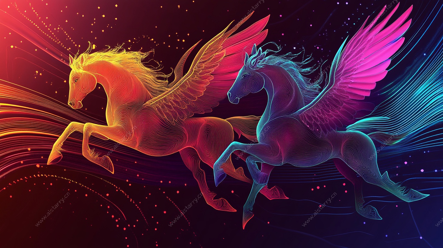 梦幻双飞翼马奇幻图景