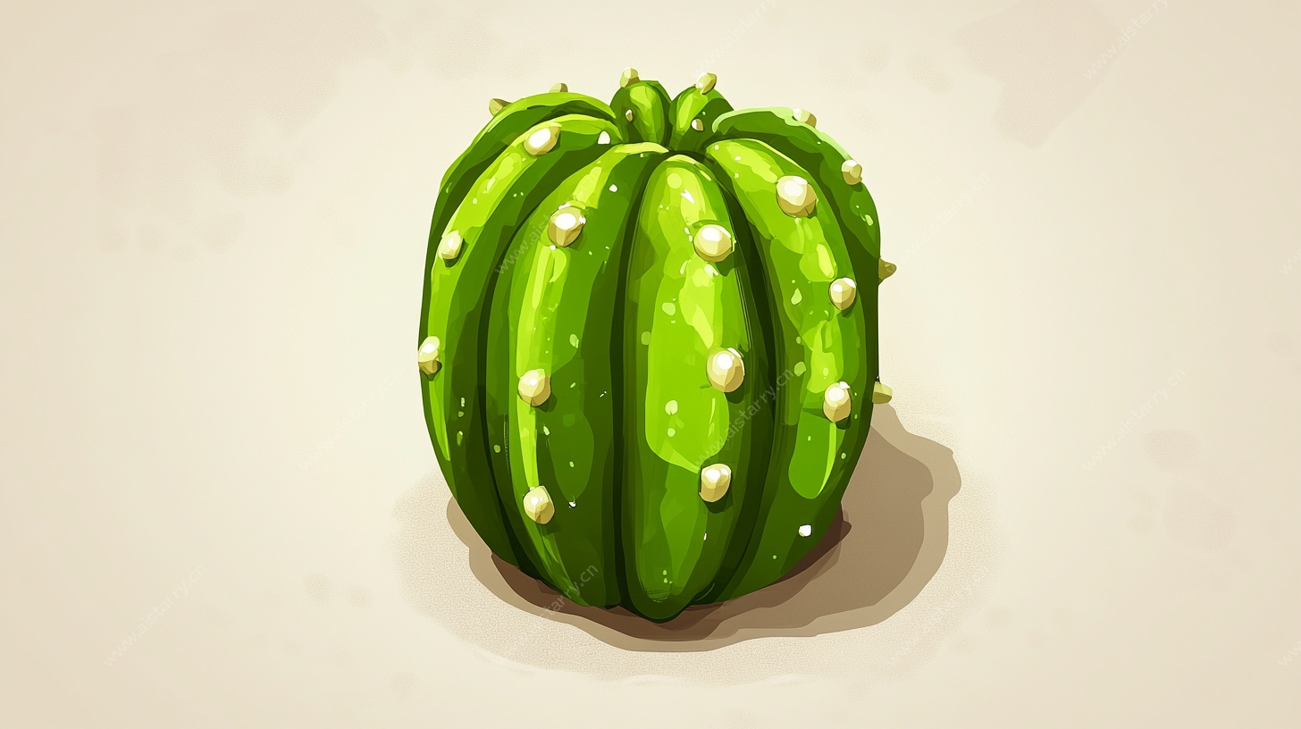 可爱卡通风绿色仙人掌