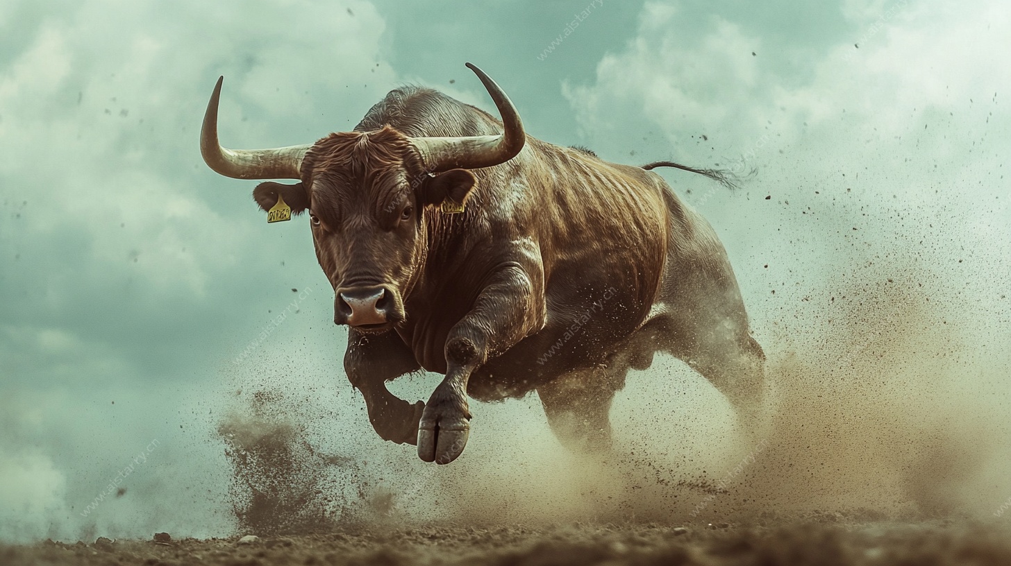 奔腾的公牛