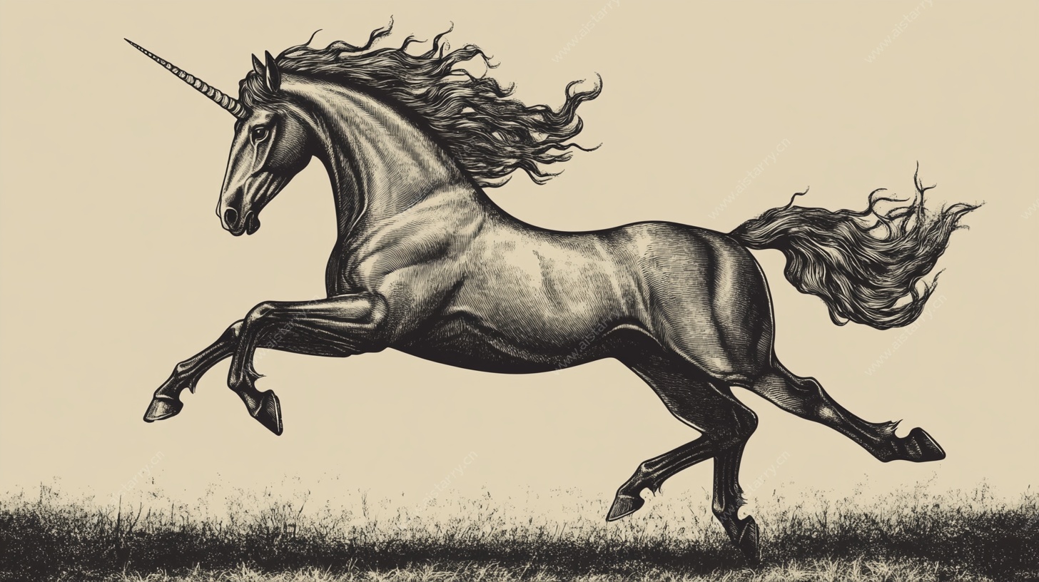 奔跑的独角骏马
