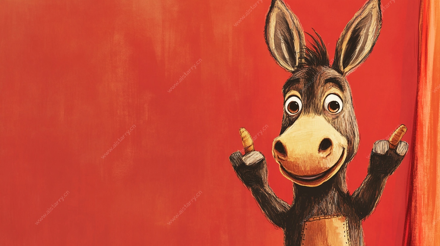 俏皮驴子的欢乐瞬间